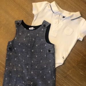 Janie and jack 3 month anchor overalls